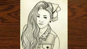 Drawing tutorials on everything you can learn how to color with markers, color pencils and much more. How To Draw Jojo Siwa Easy Jojo Siwa Drawing Girl Drawing Youtube