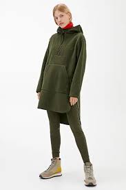 Fleece Dress Dark Green Dresses Arket Ww Fleece Dress Long Sweatshirt Green Hoodie Outfit