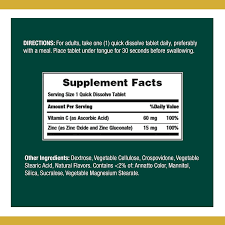 Due to reduced absorption, those older than 50 years are advised to meet their rda mainly by consuming supplements with b12 or foods fortified with b12. Amazon Com Vitamin C Zinc By Nature S Bounty Vitamin Supplement Supports Immune Health 60 Mg 60 Tablets Health Personal Care
