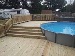 Deck Steps Backyard Pool Pool Patio Best Above Ground Pool