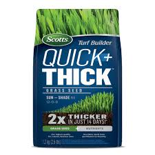 Some grass seeds can cover 1000 square feet with just 1 pound, while other types need a pound for every 200 square feet. Scotts Turf Builder Quick Thick 1 2 Kg Sun Shade Mix 12 0 0 Grass Seed The Home Depot Canada
