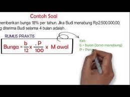 Bunga merupakan sejumlah nominal uang yang ditambahkan pada nilai awal dan besarnya tergantung jangka waktu tertentu. Menghitung Besar Bunga Rumus Cepat Youtube