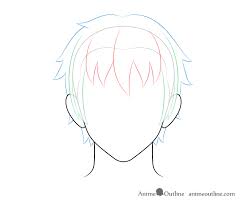 I'm lucky, though, my hair naturally stick up in spikes when it gets short enough. How To Draw Anime Male Hair Step By Step Animeoutline