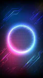 Blue Light Neon Electric Blue Design Line Technology Wallpaper Neon Wallpaper Abstract Iphone Wallpaper