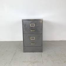 Vintage Art 2 Drawer Metal Stripped Steel Filing Cabinet For Sale At Pamono