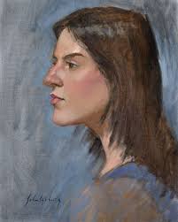 A two hour painting of the lovely Sydney Darrow, a talented artist from  Providence RI. Great fun painting with my group of ten in the studio and 25  people painting using Zoom. . . . . #