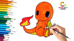 Baby Charmander Pokemon Colouring Page For Kids Youtube