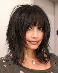 Wear your choppy bob with wispy bangs that are getting longer on the sides to mix well with this disheveled hairstyle. 55 Best Short Layered Bob With Bangs Short Haircut Com