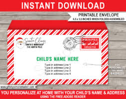 Dear santa letters from picklebums: Printable Christmas Envelope Template Santa S Workshop North Pole