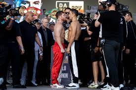 Canelo vs Golovkin 3 weigh-in shock as underdog Triple G weighs in HEAVIER  than Mexican foe before taunting him | The US Sun