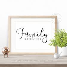 Family Is Everything Printable Wall Art Family Quote Living Etsy Printable Wall Art Family Is Everything Living Room Art