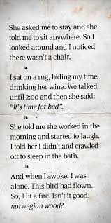 Norwegian Wood Norwegian Wood Quotes Norwegian Wood Beatles Love