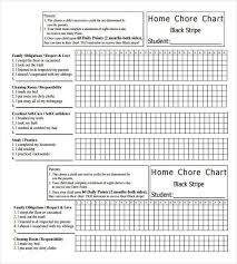 30 Weekly Chore Chart Templates Doc Excel Free
