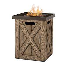 Free shipping on orders $45+. Real Flame Farmhouse 19 5 In W 40000 Btu Rustic Pine Portable Composite Propane Gas Fire Column In The Gas Fire Pits Department At Lowes Com