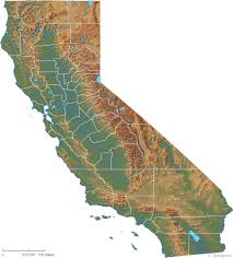 The first one shows the colorful printable map of california. California Physical Map And California Topographic Map