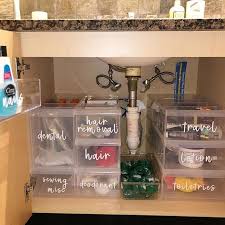 Clear Stackable Plastic Storage Bins In 2020 Bathroom Organization Diy Bathroom Sink Organization Diy Bathroom Storage