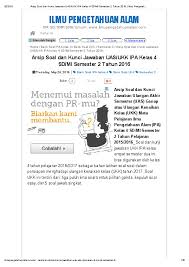 Check spelling or type a new query. Pdf Arsip Soal Dan Kunci Jawaban Uas Ukk Ipa Kelas 4 Sd Mi Semester 2 Tahun 2016 Ilmu Pengetahuan Alam Izuna Ucicha Academia Edu