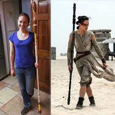 It's a 3d printed kit which needs to be painted and glued onto 1 tube or dowel. How To Make Rey S Staff From Force Awakens The Mary Sue
