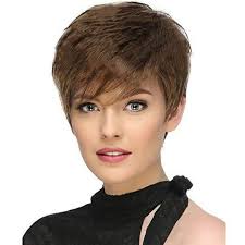 Parrucca corta chic da donna, super leggera e traspirante Mixed Brown Model  4