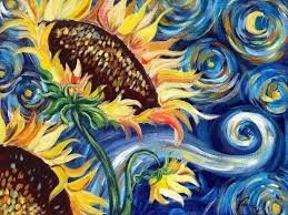 I Love Youtube For Finding Different Artists Sharing Painting Tutorials There Are So Many Out There Sunflower Painting Night Painting Starry Night Van Gogh