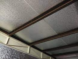 Basement ceilings can easily be insulated with unfaced fiberglass batts or blankets installed between the floor joists and held in place with wire. Insulation Foam Beat Summer Insulation Foam For Roofing Facebook