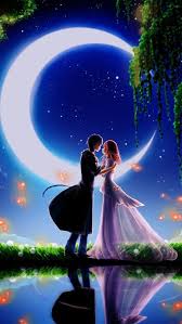 Girl And Boy In Moonlight 3d Wallpaper Love Wallpapers Romantic Romantic Wallpaper Love Wallpaper For Mobile