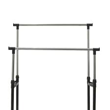 Basically everything you need to be able to hang with over 50 different types of clothes rails, clothing rails, clothes racks and hanging rails for you to choose from you are sure to find one that. Double Clothes Rail Portable Hanging Garment W Shoe Rack Shelf 14 99 Oypla Stocking The Very Best In Toys Electrical Furniture Homeware Garden Gifts And Much More