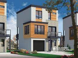 1702 sqft, first floor : Discover The Plan 1701 Elia Which Will Please You For Its 3 Bedrooms And For Its Contemporary Styles Drummond House Plans Narrow House Designs Contemporary House Plans
