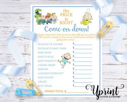 Price Is Right Baby Shower Game Rugrats Baby Shower Game Etsy Baby Shower Games Baby Shower Shower Games
