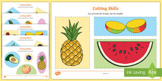 Preschoolers might also enjoy coloring the. Fruit Themed Cutting Skills Worksheet Worksheet