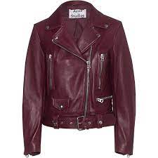 Acne Studios Mock Leather Biker Dark Red Leather Biker Jacket Red Leather Moto Jacket Black Leather Biker Jacket Purple Leather Jacket