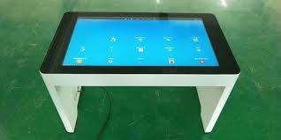 Sunnypoint classic side table, mobile snack table for coffee laptop tablet, slides next to sofa couch, wood look accent furniture with metal frame (black). China Topadkiosk Innovation Touch Screen Coffee Table Android Tablet Coffee Table Tablet Kiosk For Restaurant China Interactive Table And Touch Table Price