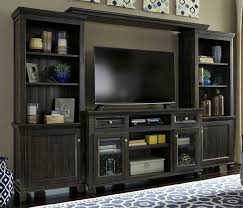 4 Pc Townser Collection Waxy Greyish Brown Finish Wood Tv Rustic Style Entertainment Entertainment Wall Units Legends Furniture Fireplace Entertainment Center