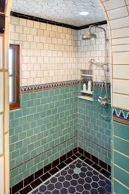 Tiled Shower Surround Bathroom Tile Designs Tile Bathroom Retro Bathrooms