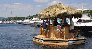 Lake George Gets A Floating Tiki Bar Tiki Bar Lake George Booze Cruise