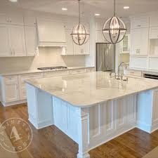 Large Island With Seating In 2020 Square Island Kitchen Kitchen Island Back Panels Modern Kitchen Island