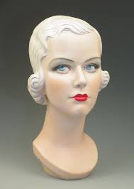 Decoeyes Vintage 30 S Harlow Style Mannequin Head Bust Display Mannequin Art Bust Art Vintage Mannequin