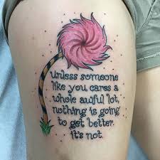 32 130 просмотров 32 тыс. Pin For Later 40 Beautiful Book Quote Tattoos The Lorax Dr Seuss Unless Someone Like You Cares A Who Book Quotes Tattoo Tattoo Quotes Disney Tattoos Quotes