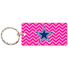 Dallas Cowboys Chevron Printed Acrylic Team Color Logo Keychain Pink 4 79 Dallas Cowboys Gifts Dallas Cowboys Accessories Cowboy Accessories