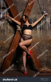 Asian Beautiful Woman Tied By Chains Stock Photo 717384706 | Shutterstock