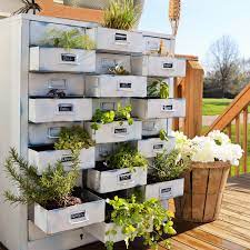 Here is one more hack that will allow you grow your herbs indoors without occupying much space. Outdoor Herb Garden Stori Modern