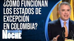 No vamos a expedir más decretos al amparo de la emergencia, creo que lo que hemos hecho es suficiente para atender esta tragedia, anunció el mandatario durante un acto público en villavicencio. Como Funcionan Los Estados De Excepcion En Colombia Nos Cogio La Noche Youtube