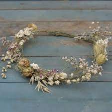 Vintage Romance Dried Flower Hair Crown Flowers In Hair Hair Circlet Crown Hairstyles