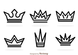 Black And White Crown Logo Outline Crown Logo Vectors Free Vector Crown Logo Crown Outline Vector Logo