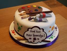 Birthday Cake For Teacher Cake For An Art Teacher Teacher Cakes Artist Cake Art Party Cakes