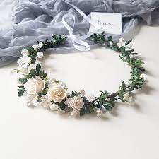 Bridal White Flower Crown Rustic Bridal Crown Baby Breath Etsy In 2021 White Flower Crown Baby Breath Flower Crown Diy Flower Crown