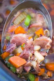 Your trusty slow cooker saves the day (yet again), leaving the oven free for other purposes. Slow Cooker Ham And Bean Soup Recipe Dinner Then Dessert