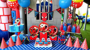 Birthday Party Decorations At Home For Men Spiderman Party Supplies Ideas For A Spider Man Themed Party Spiderman Party Supplies Birthday Party At Home Spiderman Party