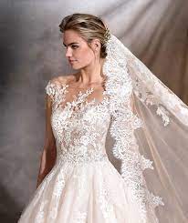 Ofelia Princess Style Wedding Dress With Floral Motifs Princess Style Wedding Dresses Wedding Dresses Pronovias Wedding Dress