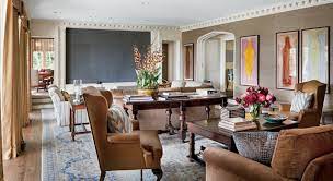 An artful amalgam of the historic and the modern. Michael S Smith Oval Office Interior Designer Los Angeles Homes
